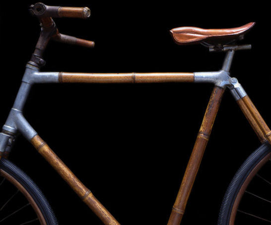 Bamboo Bicycle, 1895<br>
The Bamboo Cycle Co., Wolverhampton<br>
England<p>

Constructed with a frame of bamboo, oak, and aluminum, 
these bicycles were advertised as being lighter and "better than steel."